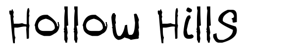Hollow Hills font preview